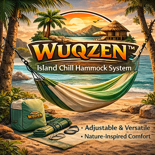 WUQZEN™ Island Chill Hammock System – Adjustable Outdoor Hanging Bed, Lightweight Travel Hammock, Vacation Gear